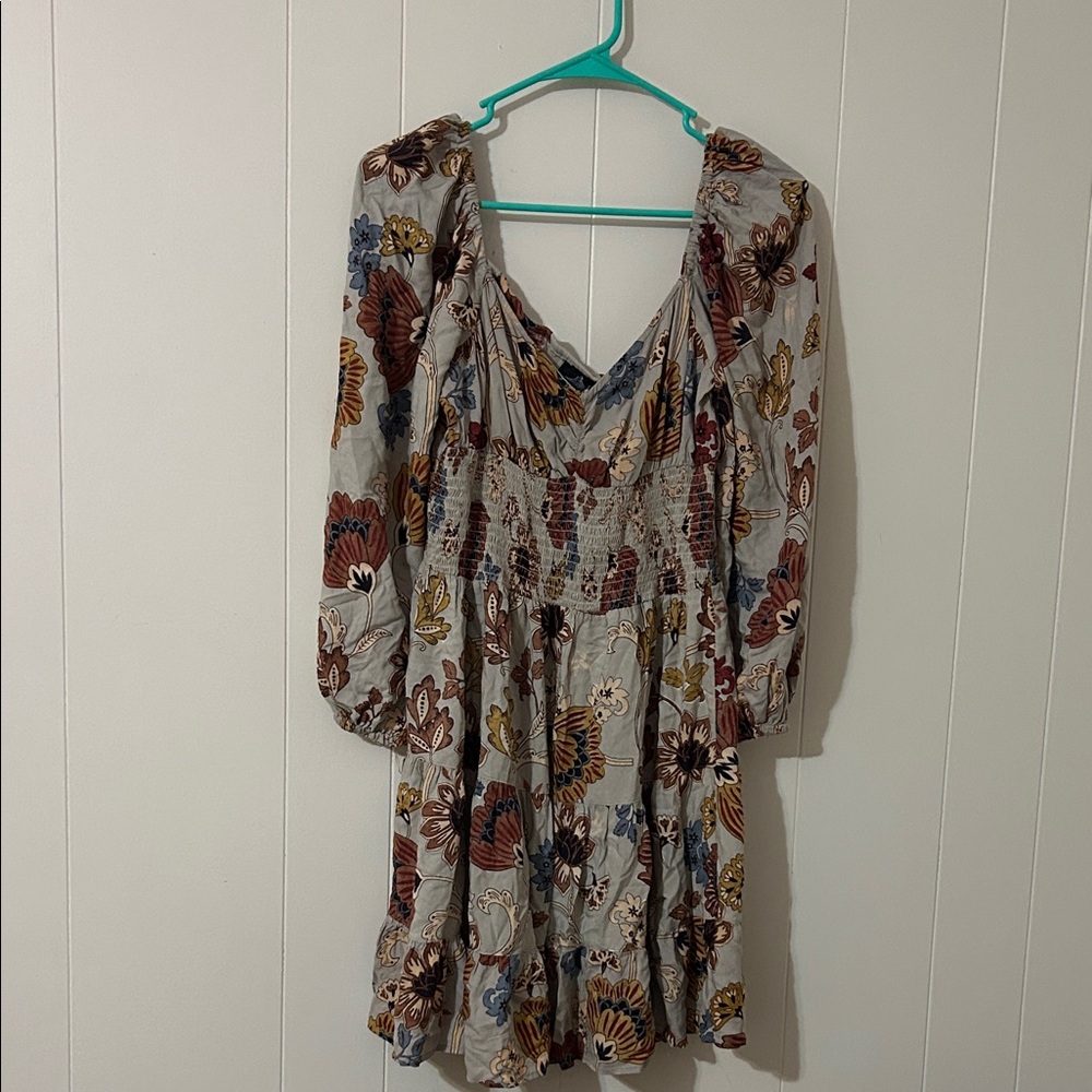 Angie Multicolor Floral Long Sleeve Dress